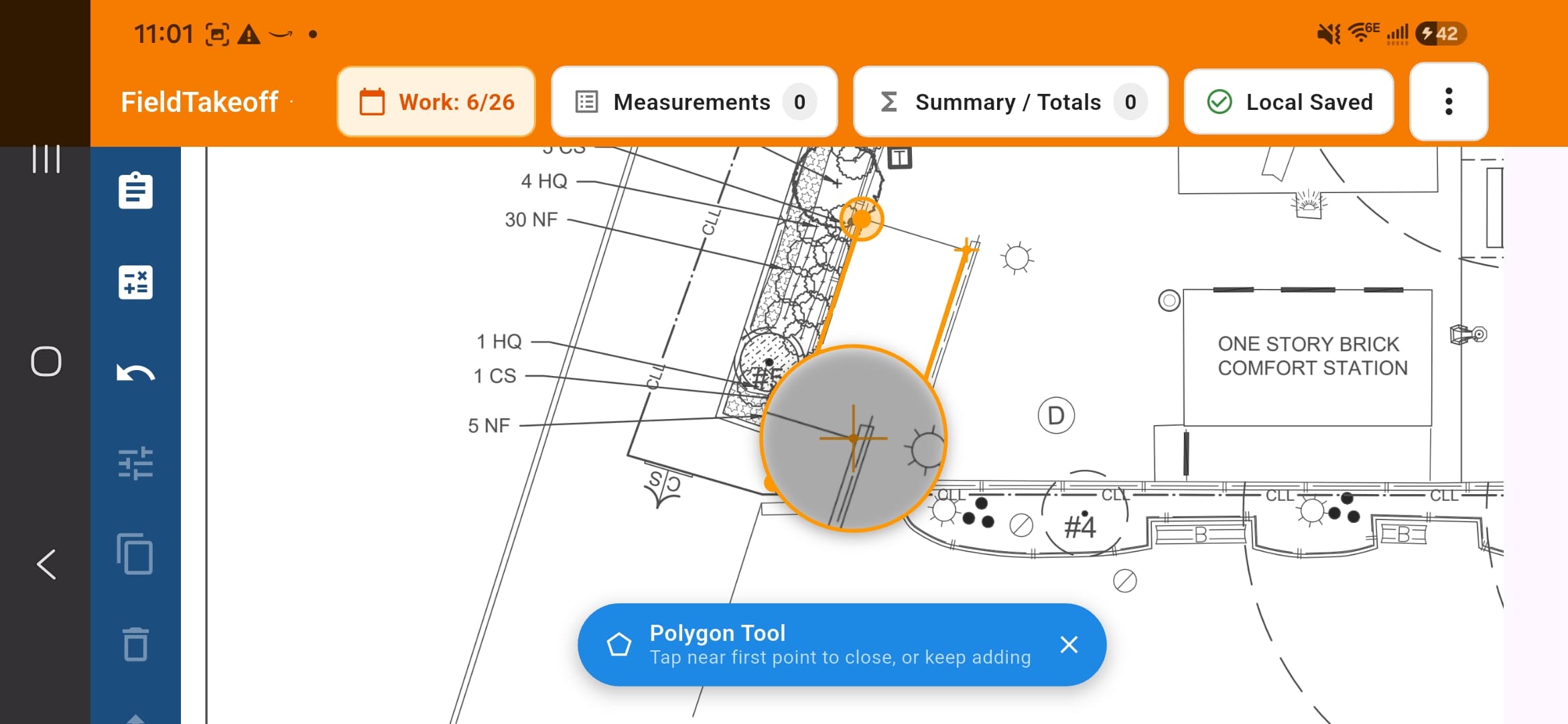 Polygon measuring demo video